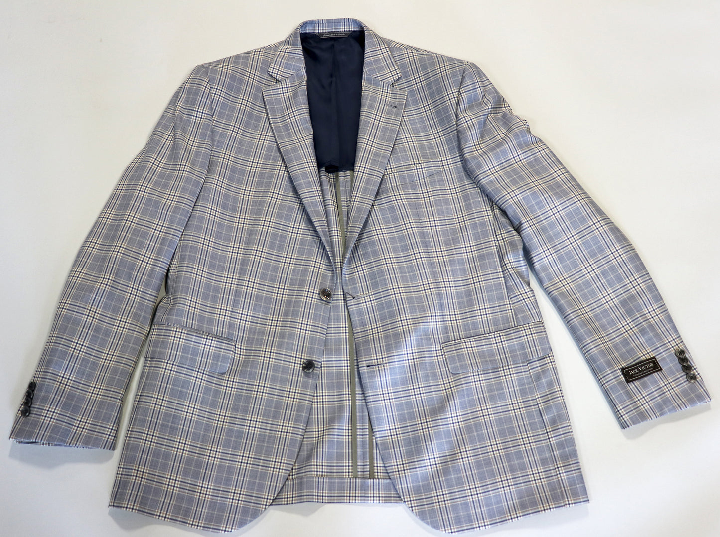 Jack Victor Light Blue Plaid Sportcoat